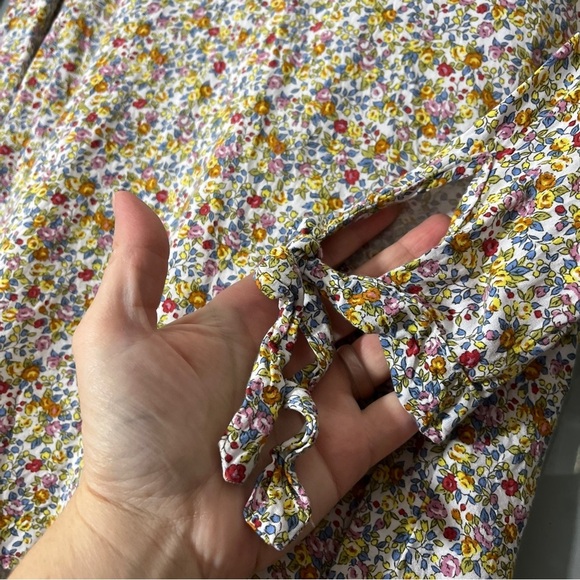 Cynthia Rowley Microfloral Cottagecore Peasant Blouse Women's M Garden Girl - Picture 4 of 10